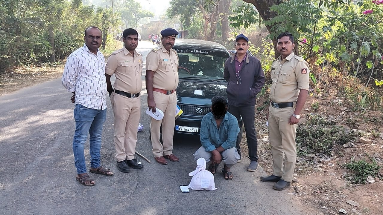 ಅಕ್ರಮ ಗಾಂಜಾ ಸಾಗಾಟ – ಮೂಡಿಗೆರೆಯಲ್ಲಿ ಯುವಕ ಬಂಧನ